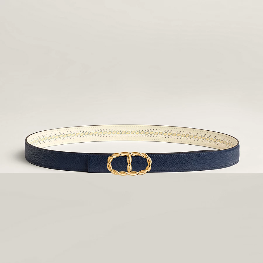 Maillon Torsade belt buckle & Bandana leather strap 24 mm - Image 2